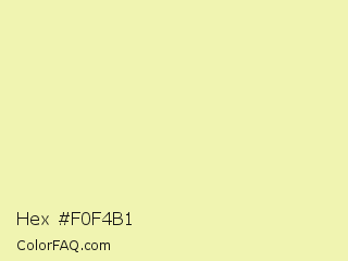Hex #f0f4b1 Color Image