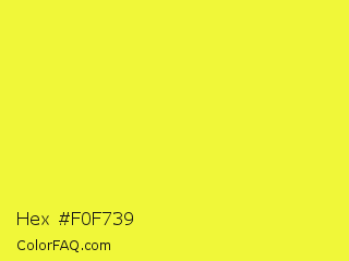 Hex #f0f739 Color Image