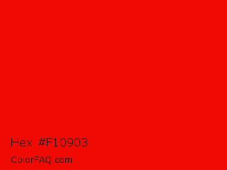 Hex #f10903 Color Image