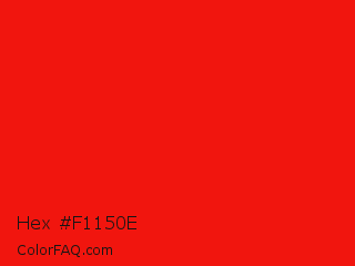 Hex #f1150e Color Image