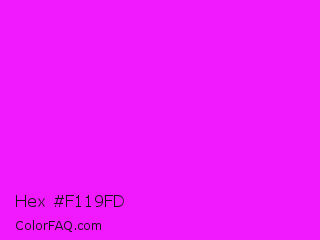 Hex #f119fd Color Image