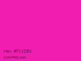 Hex #f11db1 Color Image