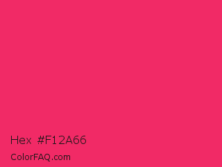 Hex #f12a66 Color Image