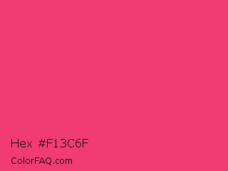 Hex #f13c6f Color Image