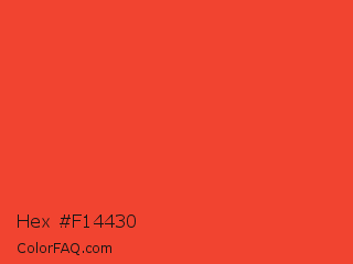 Hex #f14430 Color Image