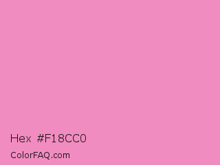 Hex #f18cc0 Color Image