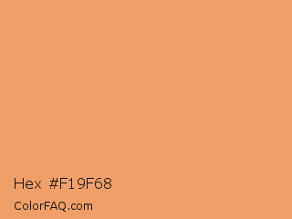 Hex #f19f68 Color Image