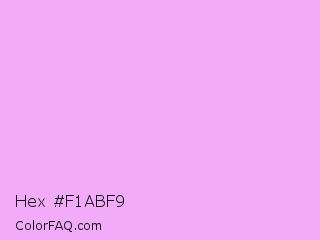Hex #f1abf9 Color Image
