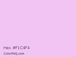 Hex #f1c4f4 Color Image
