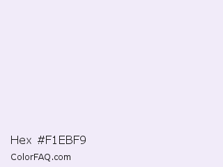 Hex #f1ebf9 Color Image