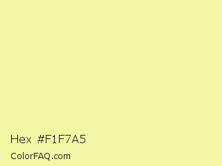 Hex #f1f7a5 Color Image