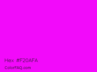 Hex #f20afa Color Image