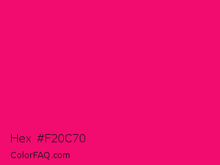 Hex #f20c70 Color Image