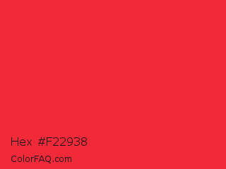 Hex #f22938 Color Image