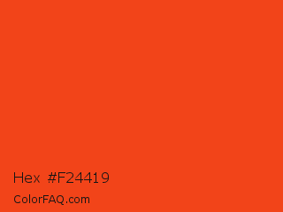 Hex #f24419 Color Image