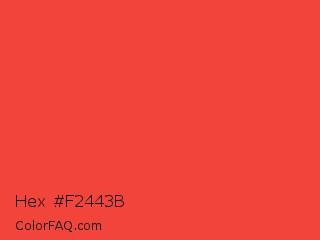 Hex #f2443b Color Image