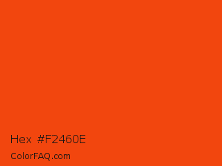Hex #f2460e Color Image
