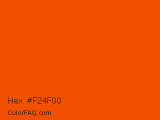 Hex #f24f00 Color Image