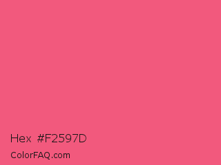 Hex #f2597d Color Image