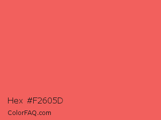 Hex #f2605d Color Image