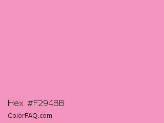 Hex #f294bb Color Image