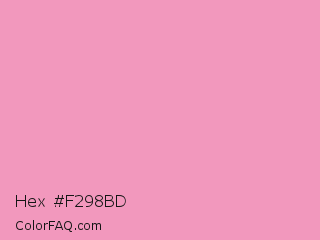 Hex #f298bd Color Image