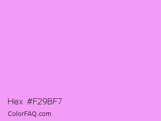Hex #f29bf7 Color Image