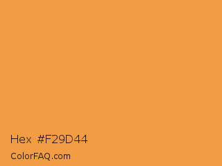 Hex #f29d44 Color Image