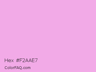 Hex #f2aae7 Color Image