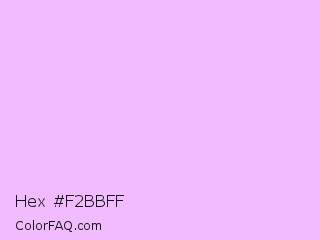 Hex #f2bbff Color Image