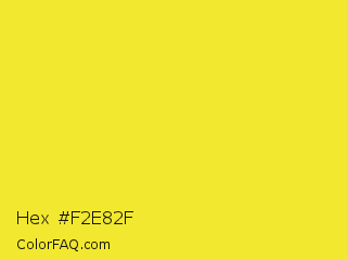Hex #f2e82f Color Image