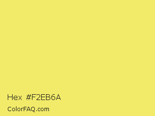 Hex #f2eb6a Color Image