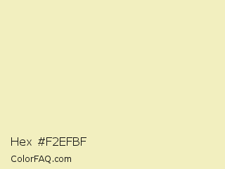 Hex #f2efbf Color Image