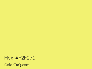 Hex #f2f271 Color Image