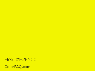 Hex #f2f500 Color Image