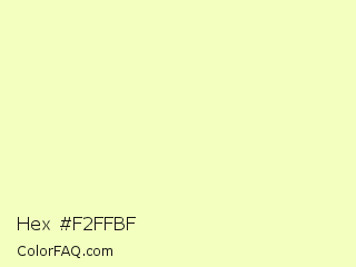 Hex #f2ffbf Color Image