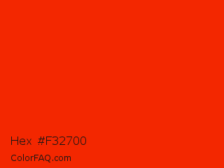 Hex #f32700 Color Image