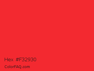 Hex #f32930 Color Image
