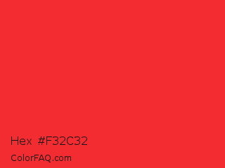 Hex #f32c32 Color Image