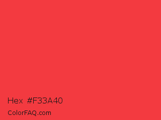 Hex #f33a40 Color Image
