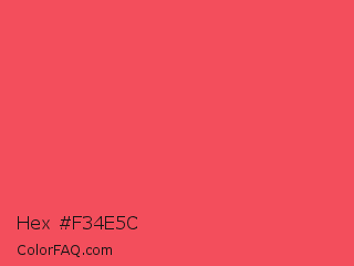 Hex #f34e5c Color Image