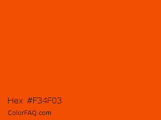 Hex #f34f03 Color Image