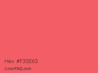 Hex #f35e65 Color Image