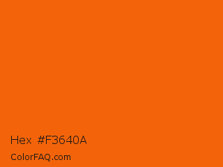 Hex #f3640a Color Image