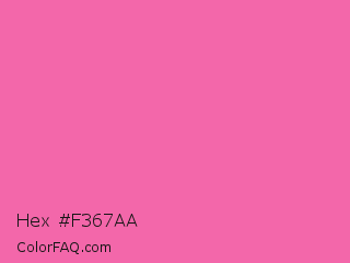 Hex #f367aa Color Image