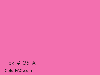 Hex #f36faf Color Image