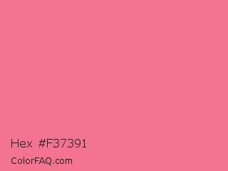 Hex #f37391 Color Image