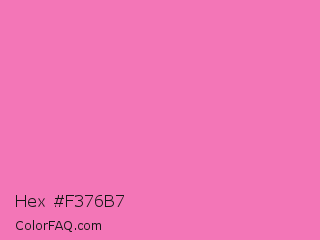 Hex #f376b7 Color Image