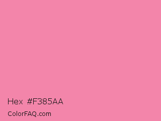 Hex #f385aa Color Image