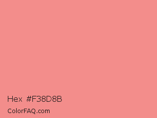 Hex #f38d8b Color Image